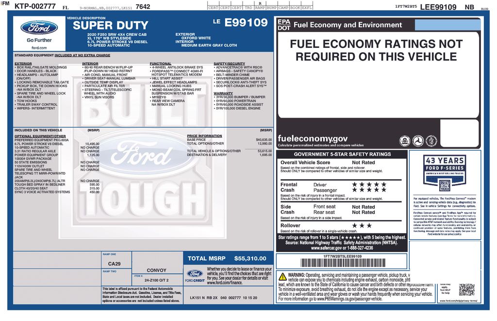 ford f-250 super duty 2020 1FT7W2BT5LEE99109 image ford f-250 super duty 2020 1FT7W2BT5LEE99109 image